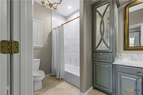 Bathroom, Chandelier, Interior, Marble Walls, Recessed Lighting