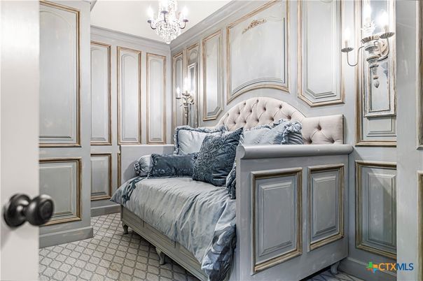 Bedroom, Chandelier, Interior