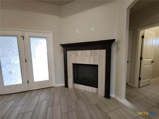 Empty room, Fireplace, Interior, Wood Texture Flooring