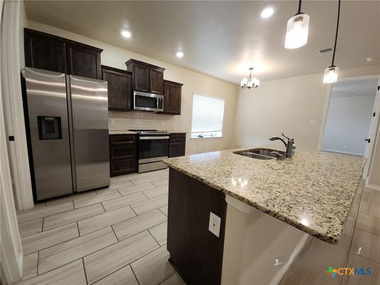 Interior, Kitchen, Pendant Lights, Recessed Lighting, Stainless Steel Appliances