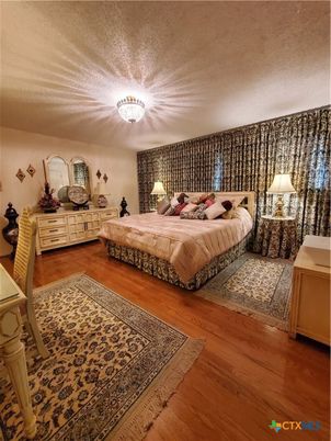 Bedroom, Chandelier, Interior, Wood Texture Flooring