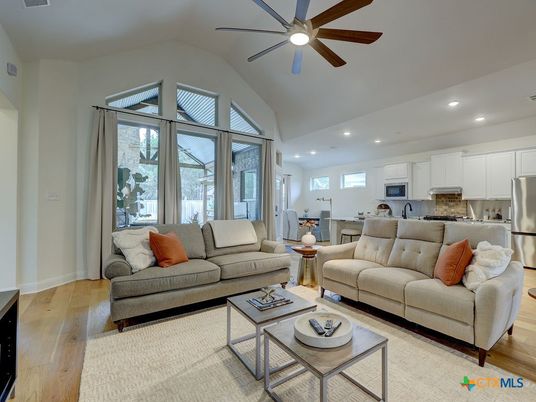 Interior, Kitchen, Living room, Recessed Lighting, Stainless Steel Appliances, Wood Texture Flooring