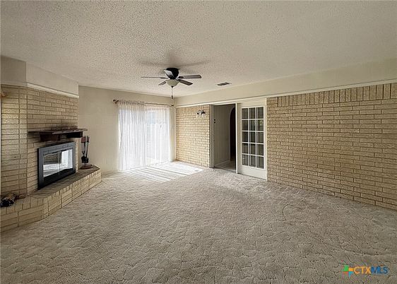 Empty room, Fireplace, Interior, Stone Walls