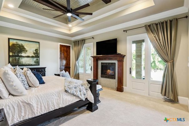 Bedroom, Fireplace, Interior, Recessed Lighting