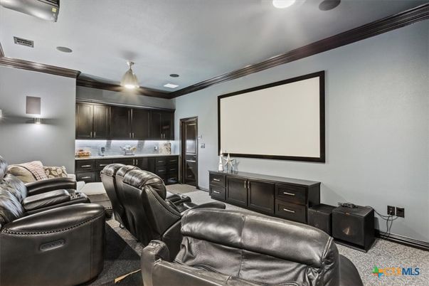 Home Theatre Room, Interior, Projection Screen, Recessed Lighting, Theatre Room