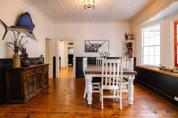 Dining room, Interior, Wood Texture Flooring