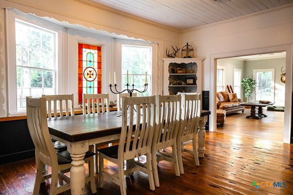 Dining room, Interior, Wood Texture Flooring