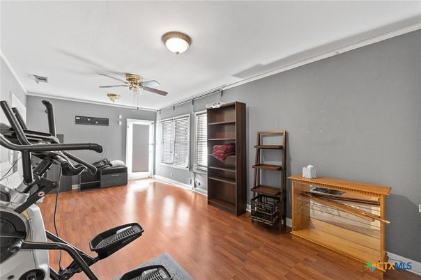 Fitness Equipment, Interior, Wood Texture Flooring