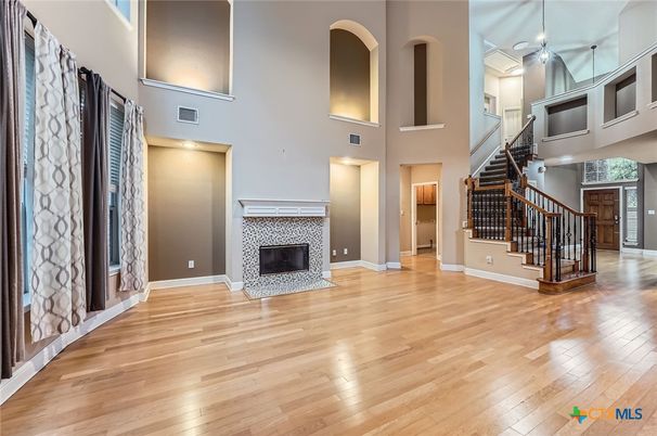 Fireplace, Interior, Wood Texture Flooring