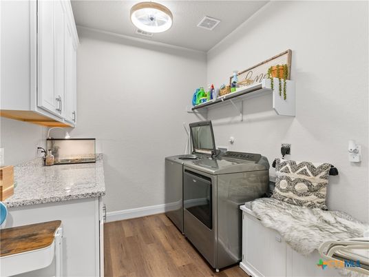 Interior, Washer, Wood Texture Flooring