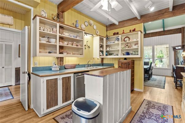 Interior, Kitchen, Wood Texture Flooring