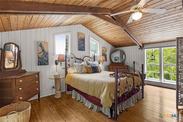 Bedroom, Interior, Wooden Beams, Wooden Ceilings, Wood Texture Flooring