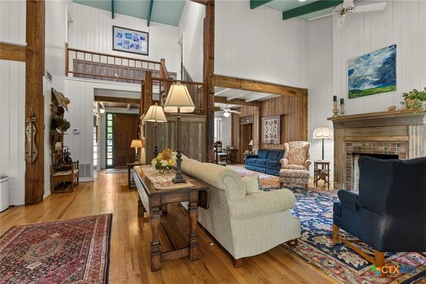 Fireplace, Interior, Living room, Wood Texture Flooring, Wooden Walls