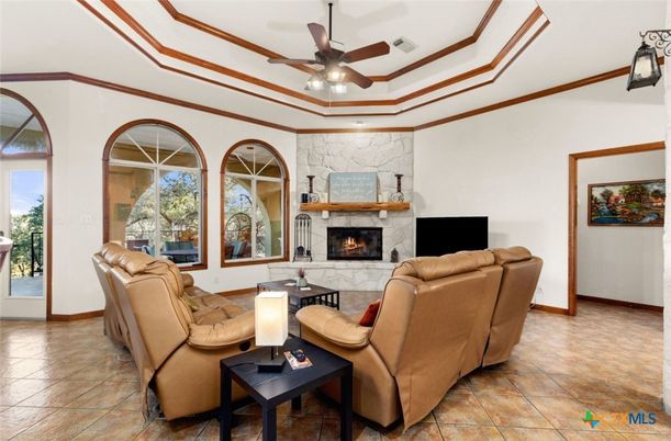 Fireplace, Interior, Living room, Stone Walls