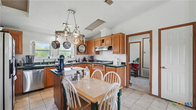 Interior, Kitchen, Stainless Steel Appliances, Tile Countertops