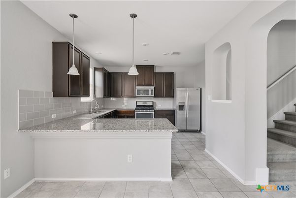 Interior, Kitchen, Pendant Lights, Recessed Lighting, Stainless Steel Appliances