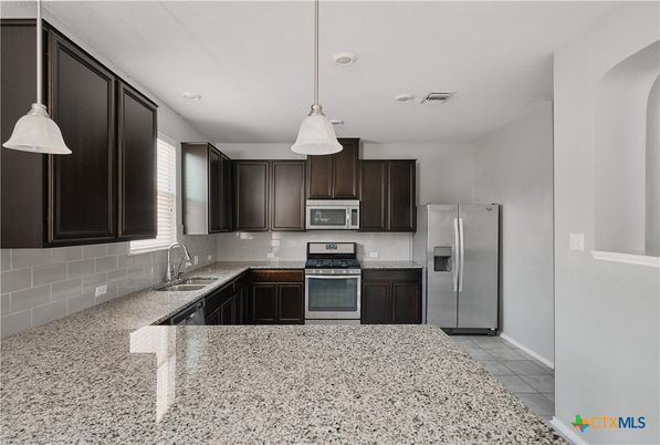 Interior, Kitchen, Pendant Lights, Recessed Lighting, Stainless Steel Appliances