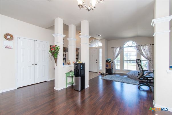 Chandelier, Interior, Wood Texture Flooring