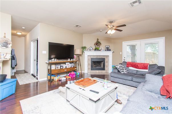 Fireplace, Interior, Living room, Wood Texture Flooring