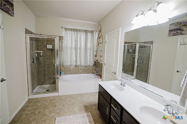 Bathroom, Dual Sink Vanities, Glass Shower, Interior