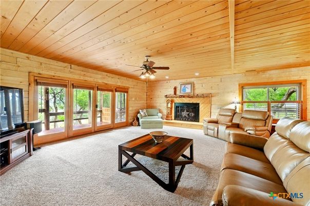 Fireplace, Interior, Living room, Wooden Ceilings, Wooden Walls
