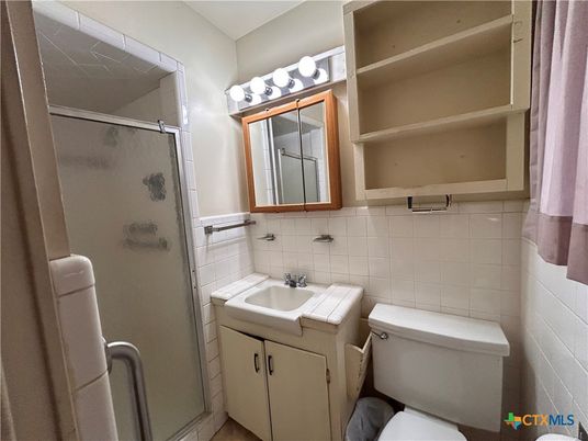 Bathroom, Glass Shower, Interior, Tile Countertops