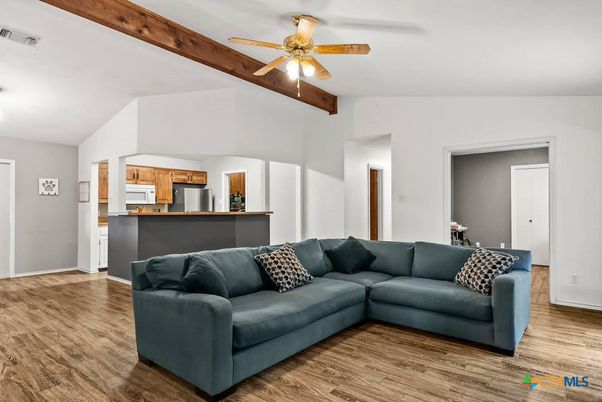 Interior, Kitchen, Living room, Wooden Beams, Wood Texture Flooring