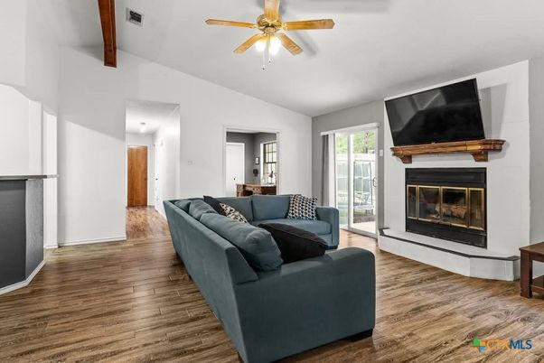Fireplace, Interior, Living room, Wooden Beams, Wood Texture Flooring