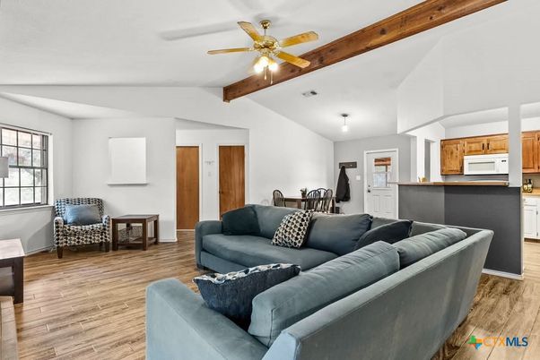 Interior, Kitchen, Living room, Wooden Beams, Wood Texture Flooring