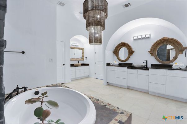 Bathroom, Chandelier, Dual Sink Vanities, Interior