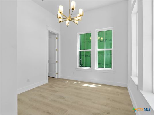 Empty room, Interior, Pendant Lights, Wood Texture Flooring