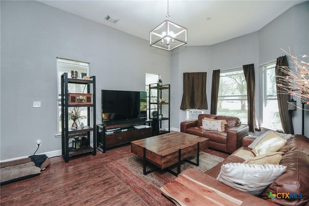 Interior, Living room, Pendant Lights, Wood Texture Flooring