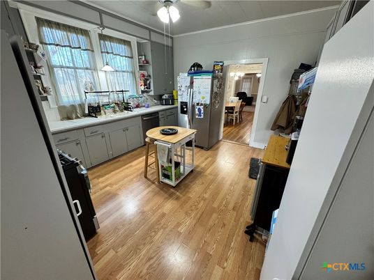 Interior, Kitchen, Wood Texture Flooring