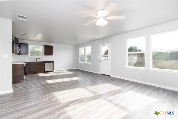 Empty room, Interior, Kitchen, Wood Texture Flooring
