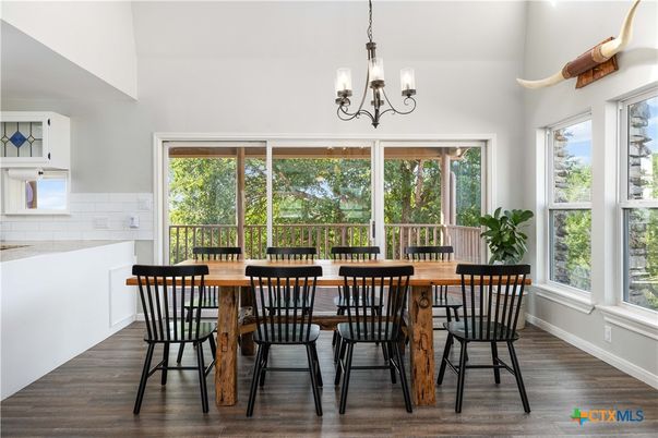 Chandelier, Dining room, Interior, Wood Texture Flooring
