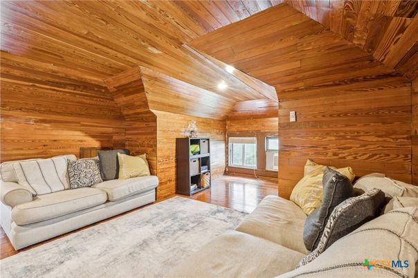 Interior, Living room, Recessed Lighting, Wooden Ceilings, Wood Texture Flooring, Wooden Walls
