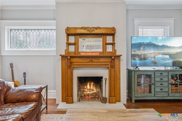 Fireplace, Interior, Wood Texture Flooring