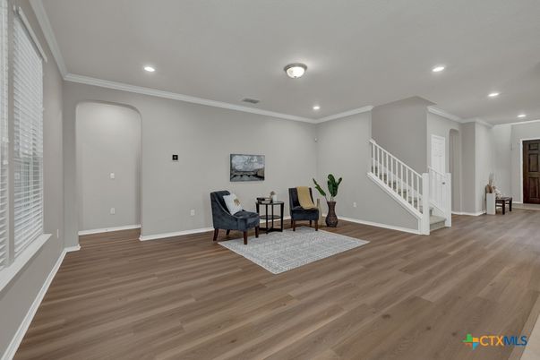 Interior, Recessed Lighting, Wood Texture Flooring