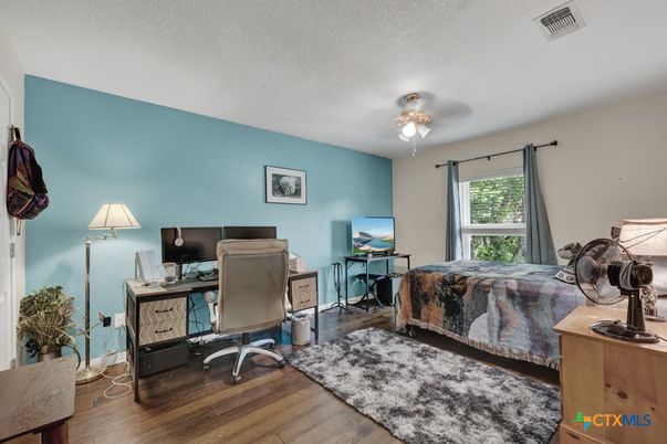 Bedroom, Home Office, Interior, Wood Texture Flooring