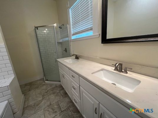 Bathroom, Dual Sink Vanities, Glass Shower, Interior