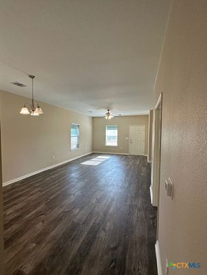 Empty room, Interior, Pendant Lights, Wood Texture Flooring