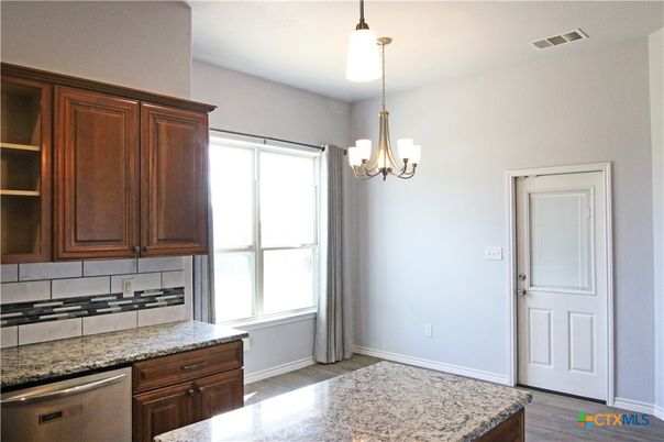 Chandelier, Interior, Kitchen, Pendant Lights, Wood Texture Flooring