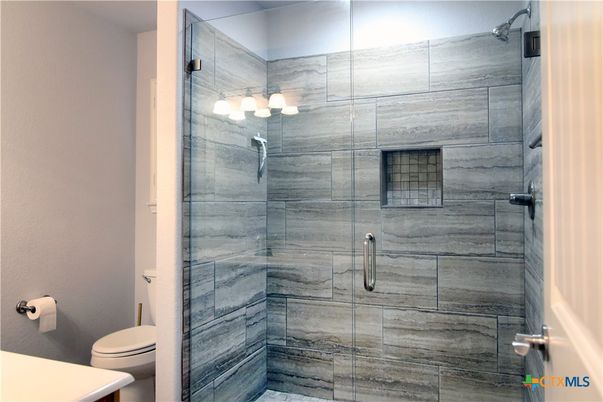 Bathroom, Glass Shower, Interior, Marble Walls
