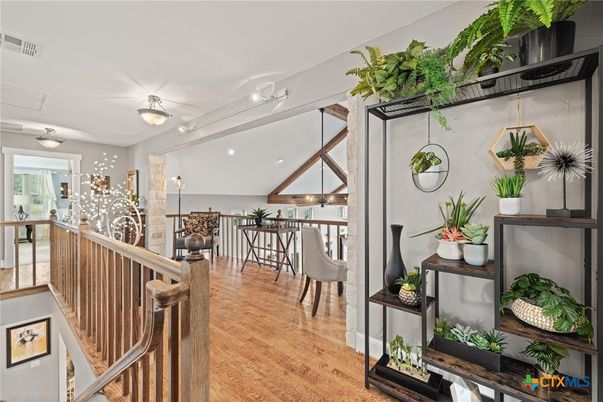 Dining room, Interior, Pendant Lights, Recessed Lighting, Wood Texture Flooring