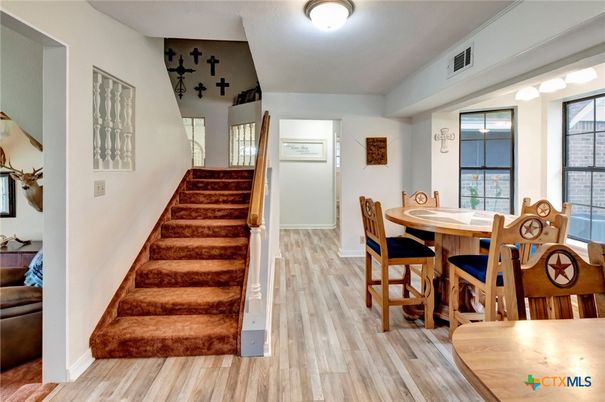 Dining room, Interior, Wood Texture Flooring
