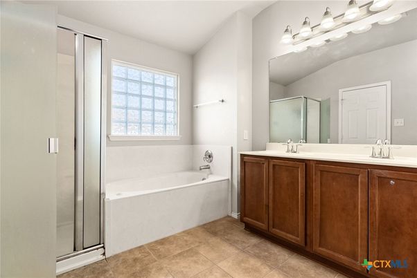 Bathroom, Dual Sink Vanities, Glass Shower, Interior