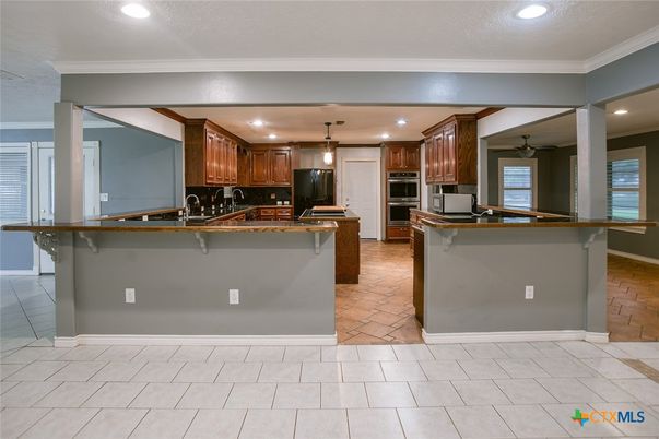 Interior, Kitchen, Pendant Lights, Recessed Lighting, Stainless Steel Appliances