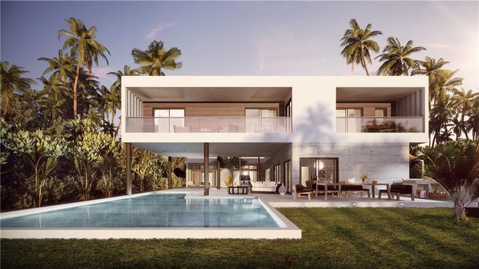 Backyard, Exterior, Facade, Pool, Modern