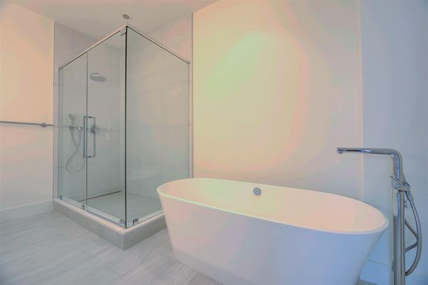 Bathroom, Free Standing Baths, Glass Shower, Interior