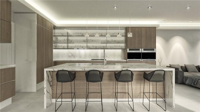 Interior, Kitchen, Pendant Lights, Recessed Lighting